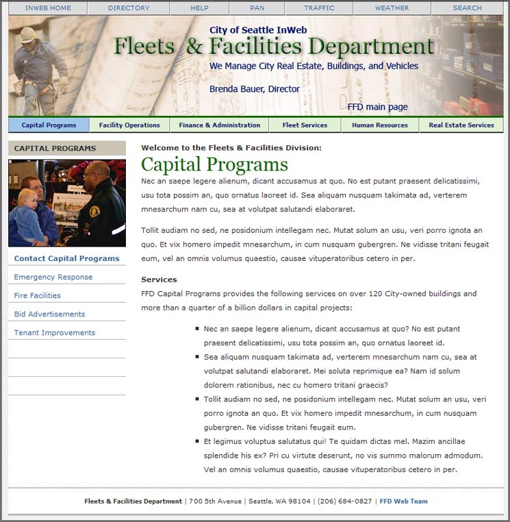 City of Seattle FFD Intranet